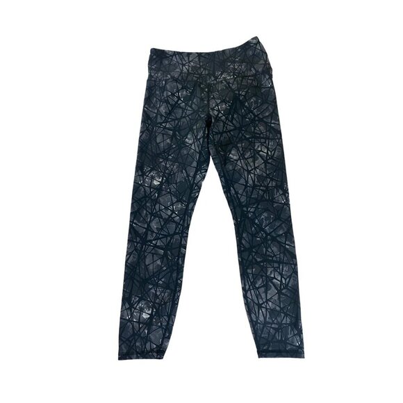 Spyder Women's Activewear Athletic Grey/Black Spider Web Leggings - Medium - Picture 1 of 13